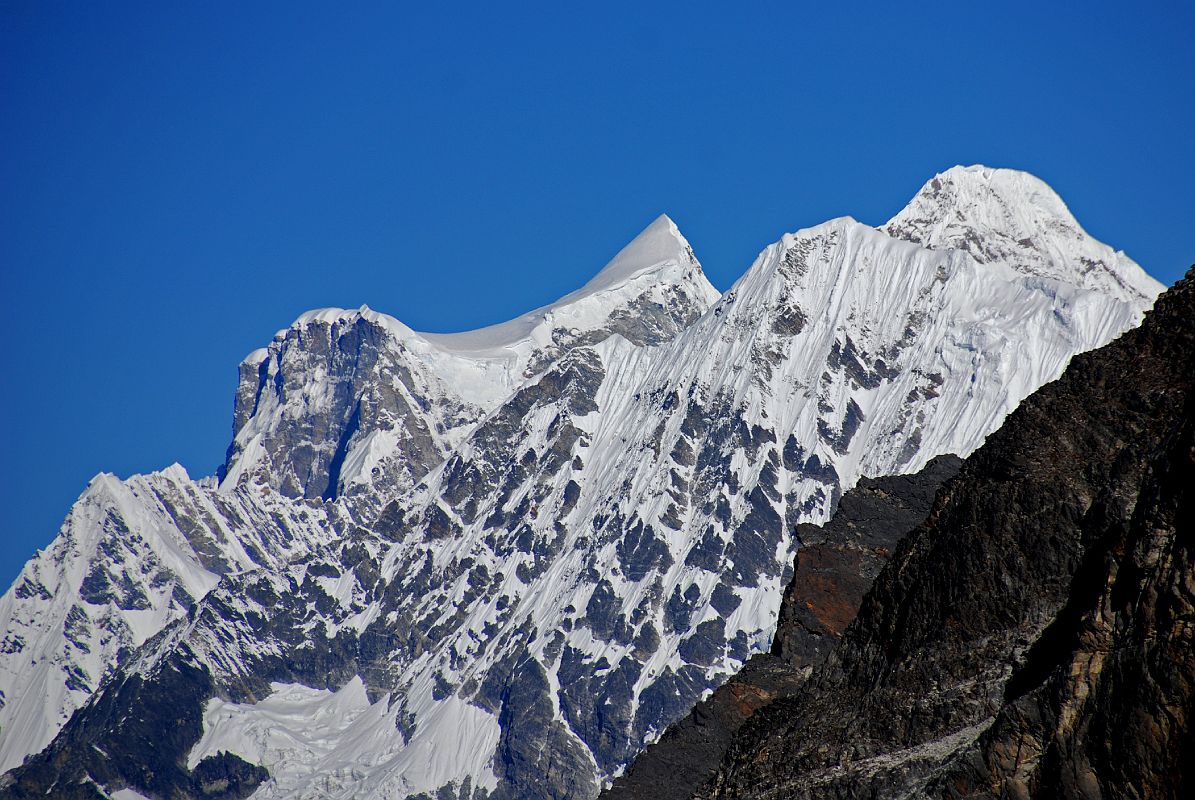 Rolwaling 07 05 Gauri Shankar South And North Summits From Climb To Drolambau Glacier